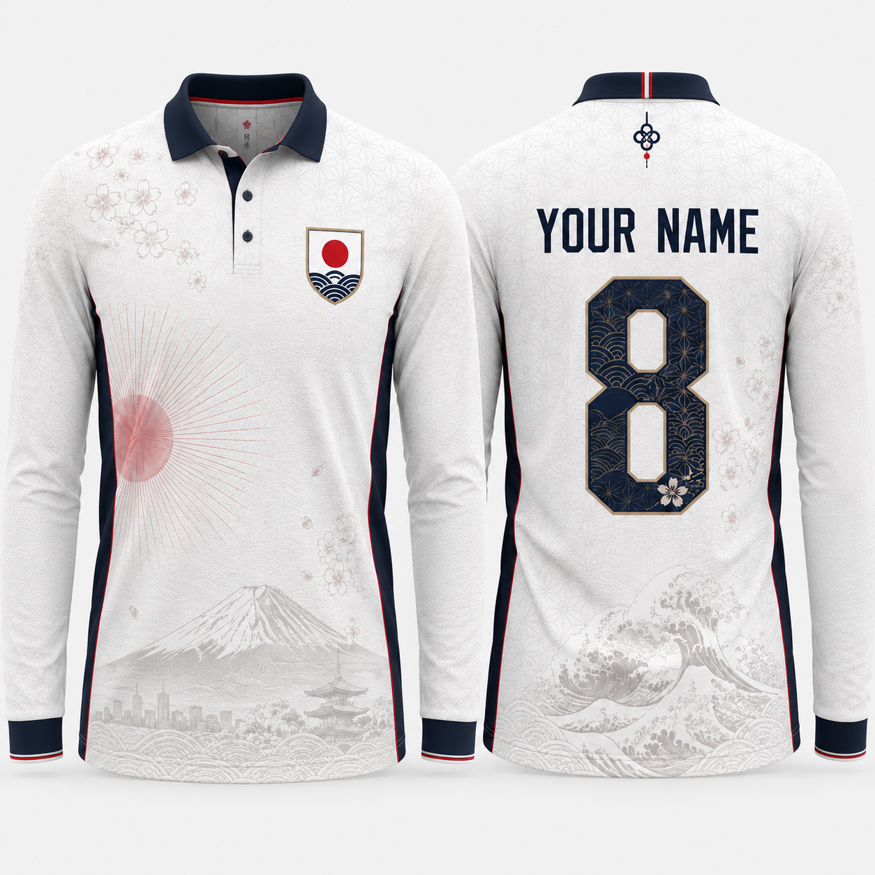 Japan Team Fooball Shirt, Japanesse Symbol V-NeckMen Football Lover, Soccer Fan Football Gifts