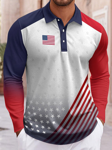 USA 250 Celebration Polo Shirts American Flag Tops 4th Of July Shirt