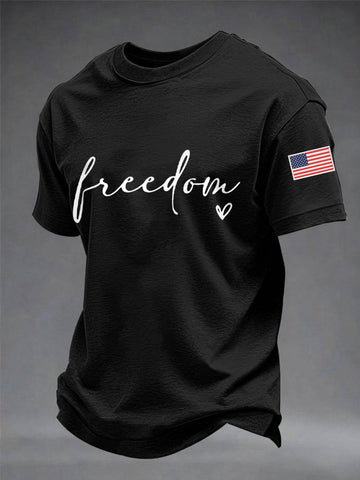 USA 250th Anniversary Patriotic Polo Men's Freedom USA Flag Print Casual Tee 4th Of July Shirt