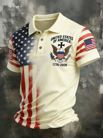 America’s 250th Anniversary Polo Shirtn's United States Of America 1776-2026 Tops 4th Of July Shirt