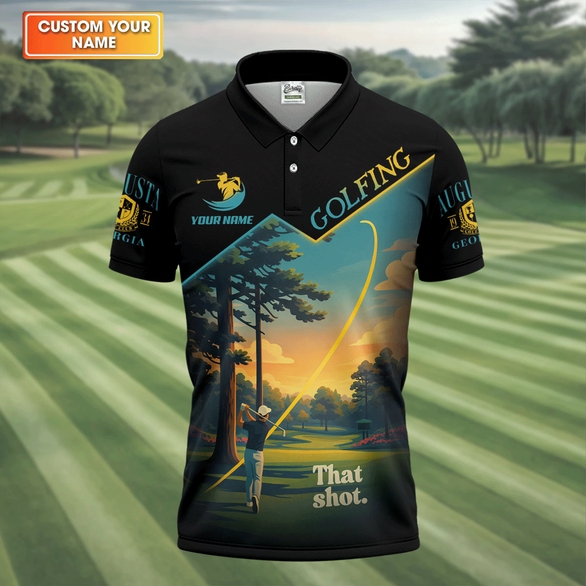 That Shot Augusta Georgia Golf Tournament Golf Shirts For Men, Performance Golf Shirt, Polo ShirtFor Men